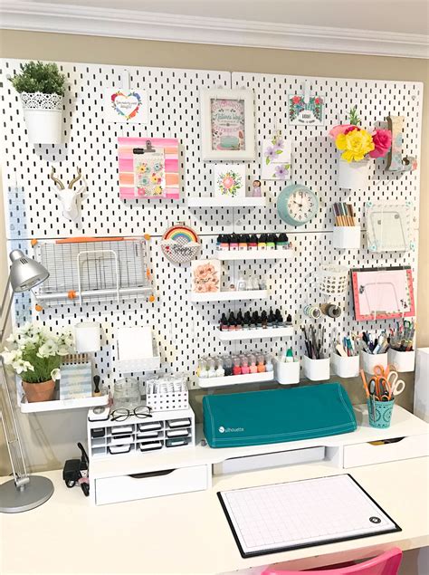 Craft Room Organization Makeover Ikea Skadis Pegboard With Images
