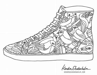 Coloring Pages Adults Nike Shoes Adult Cool