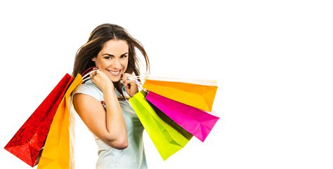 Pretty Girl Holding Shopping Bag PNG | PNG Mart
