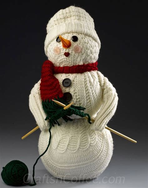How To Make A Sweater Snowman From An Old Sweater Knitting Snowman
