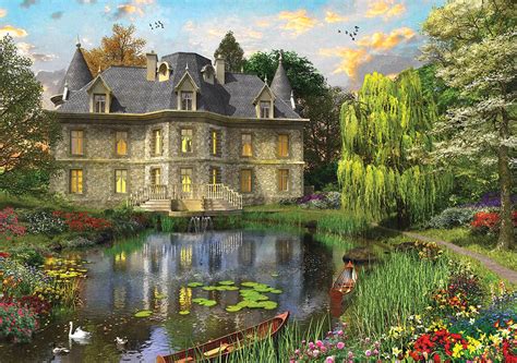 Puzzle Dominic Davison Mansion Lake 1 000 Pezzi Puzzle Maniait