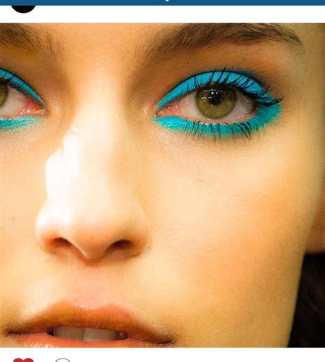 Blue Cyan Eyes Eye Makeup Make Up Fashion Week Makeup Art
