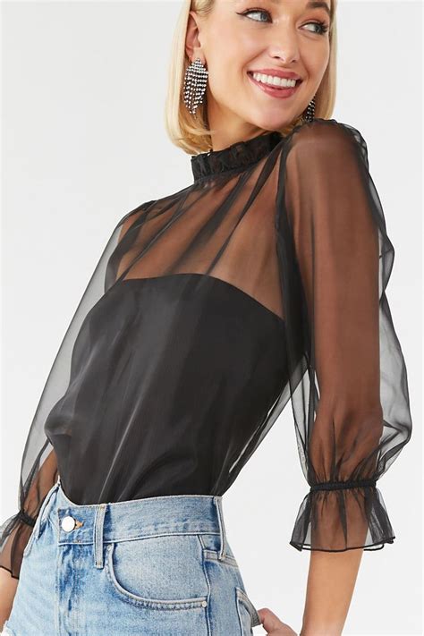 sheer organza top forever 21 organza top forever21 tops womens clothing tops