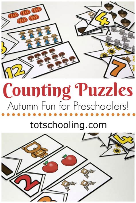Autumn Counting Puzzles Totschooling Toddler