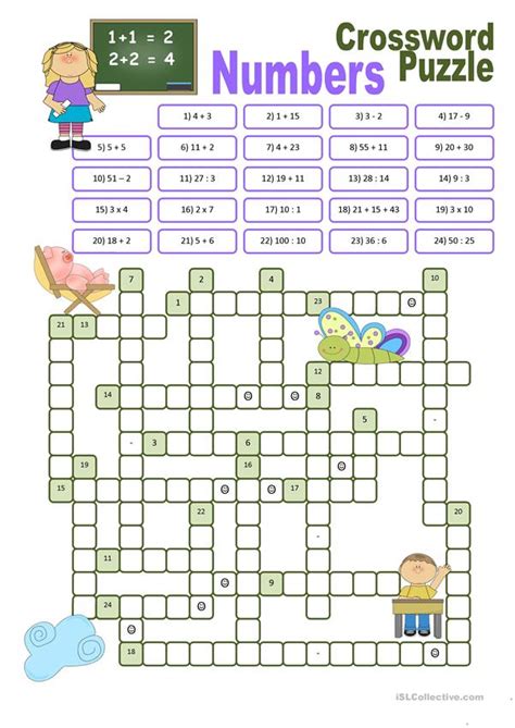 Crossword Puzzle Numbers English Esl Worksheets For Distance Learning
