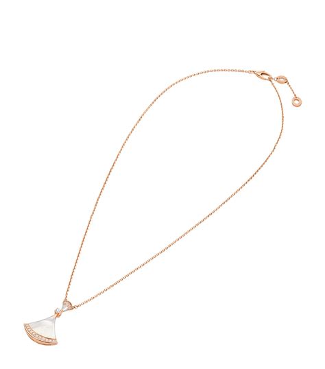 Bvlgari Rose Gold Mother Of Pearl And Diamond Divas Dream Necklace