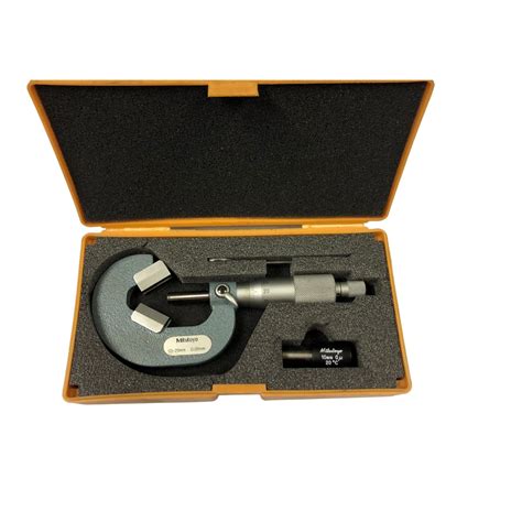 Mitutoyo 5 25mm Vee Anvil Micrometer 114 Series Tru Cal Metrology