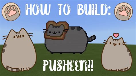 How To Build Toast Pusheen Pixel Art In Minecraft Youtube