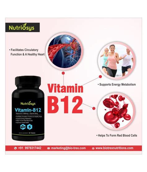 Vitamin b12 is an essential vitamin for our body. Nutriosys Vitamin B12,90 Tablets 1000 mg: Buy Nutriosys ...