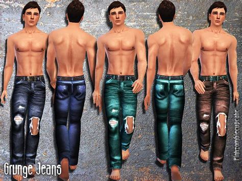 Pinkzombiecupcakes Grunge Male Jeans Grunge Jeans Sims 4 Clothing