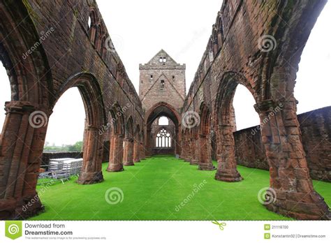 Sweetheart Abbey Ruined Cistercian Monastery Stock Photo Image Of