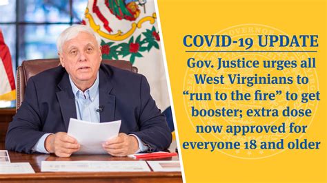 Covid 19 Update Gov Justice Urges All West Virginians To “run To The