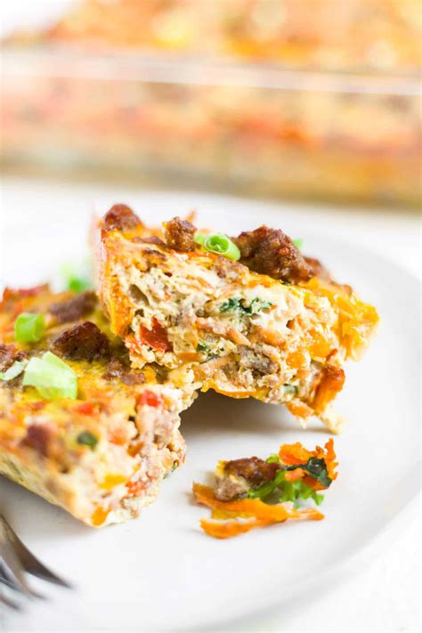 Everyone has a different interpretation of healthy. Healthy Breakfast Casserole with Sweet Potatoes and ...