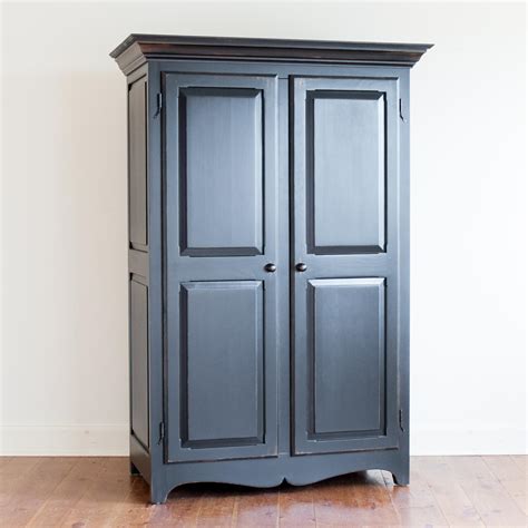 Storage And Bedroom Furniture Ottawa Raised Panel Armoire In Black