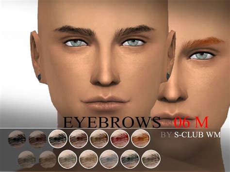 S Club Wm Thesims4 Eyebrows06 M Male Eyebrows Sims 4 Eyebrows Sims