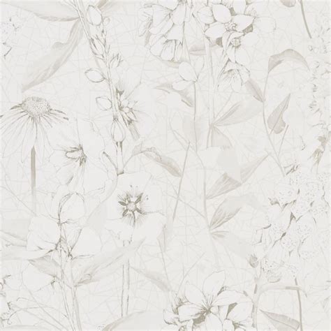 Emelie Wallpaper In Ivory From The Mandora Collection By Designers