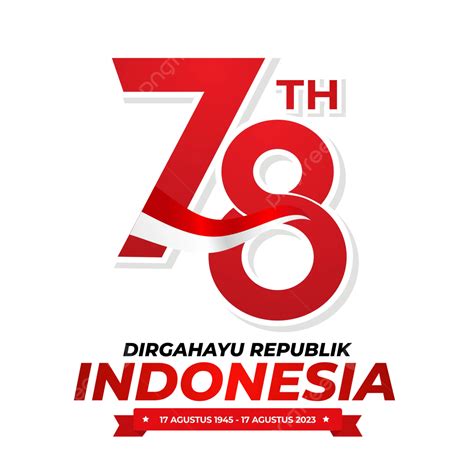 Hut Ri 78 Official Logo On Indonesia Independence Day 2023 Vector