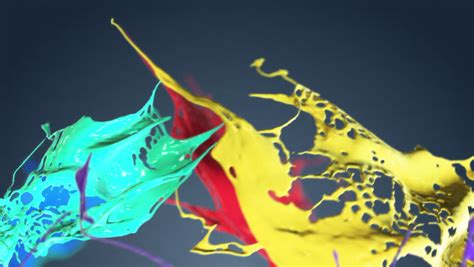 Colored Paint Splashes Seamless Loop Stock Footage Video 1887022