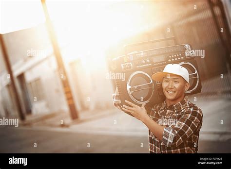 Young Man Boombox On Shoulder Hi Res Stock Photography And Images Alamy