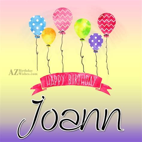 Happy Birthday Joann