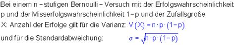 Dies ist beispielsweise in einem binomialverteilten experiment der fall. Erwartungswert