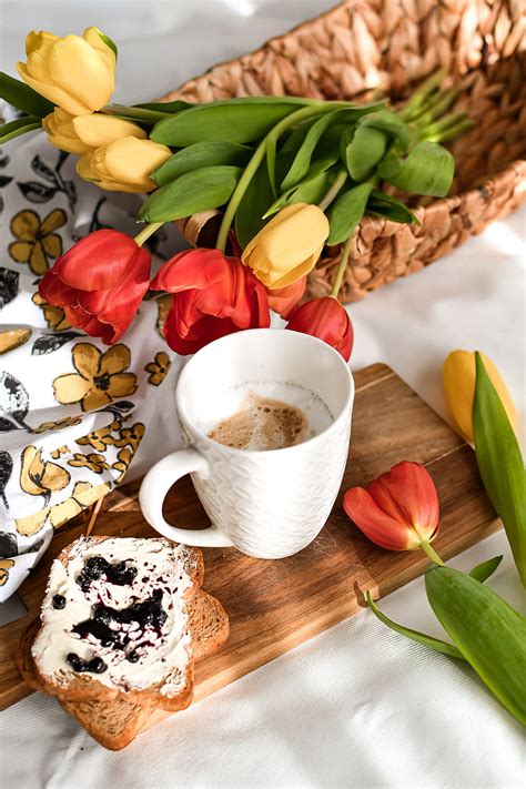Tulips Breakfast Coffee Good Good Morning Love Morning Quotes