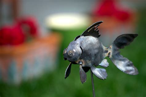 Goldfish Metal Art Sculpture For The Garden Fish By Manmademetal 50