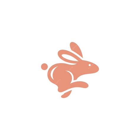 Premium Vector Abstract Leaping Rabbit Bunny Icon Silhouette Logo Concept