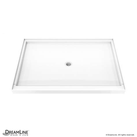 Solid Surface Shower Pan 60 X 42 Center Drain White