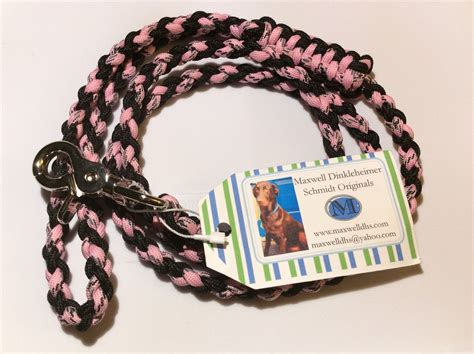 Check spelling or type a new query. Paracord Braided Dog Leash - "Black/Pink" | Paracord ...