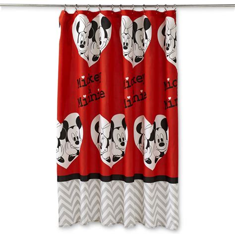 Your kids will really love their personal bathroom very much once you install the minnie mouse stuff around. Disney Mickey & Minnie Mouse Fabric Shower Curtain - Home ...