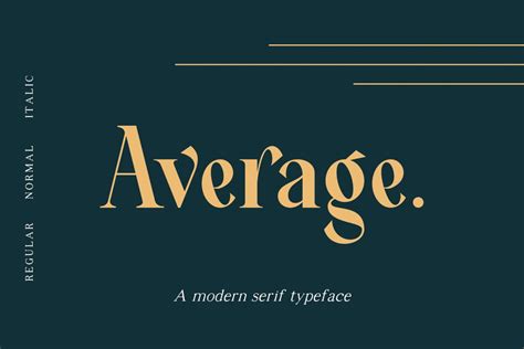 Average Modern Serif Typeface Serif Fonts Creative Market