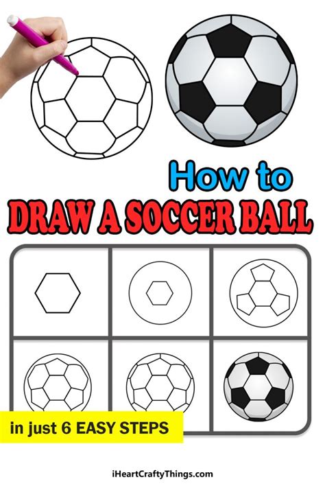 Soccer Ball Drawing How To Draw A Soccer Ball Step By Step
