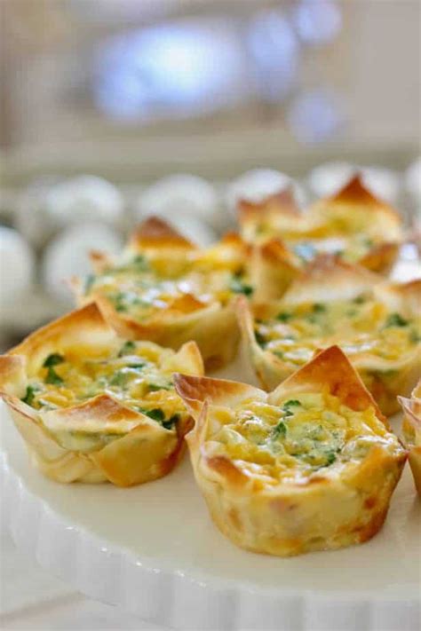 Mini Quiche In Wonton Wrappers Laughing Spatula