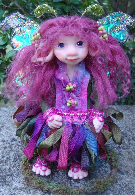 Ooak Fantasy Fairy Polymer Clay Art Doll Sculpture Etsy Fairy Dolls