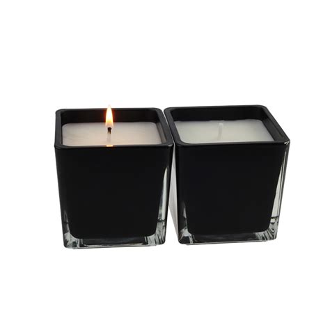 6 6cm Uk Luxury Black Glass Jar Scented Candles Custom Private Label Packaging Box Caifede Candles