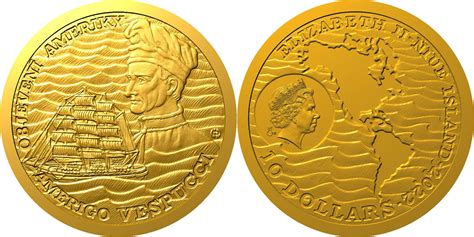 10 Dollars AMERIGO VESPUCCI Discovery of America 1/4 Oz Gold Coin 10