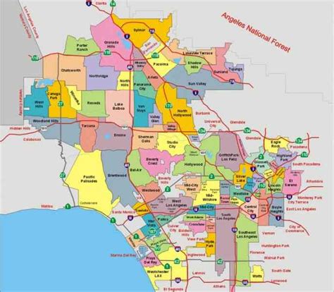 West Los Angeles Zip Code Map