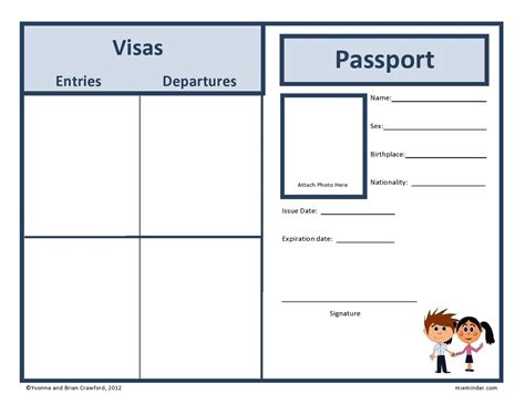 Free Passport Templates Word Excel Pdf Formats