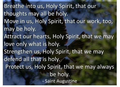 How In The World St Augustines Prayer Of The Holy Spirit As A Blessing
