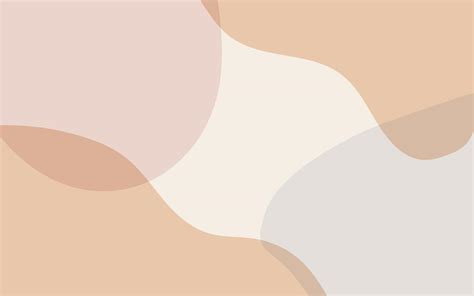 Abstract Shapes And Line In Nude Pastel Colors Neutral Background In