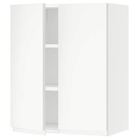 SEKTION Armoire murale 2 portes - blanc/Voxtorp blanc mat - IKEA