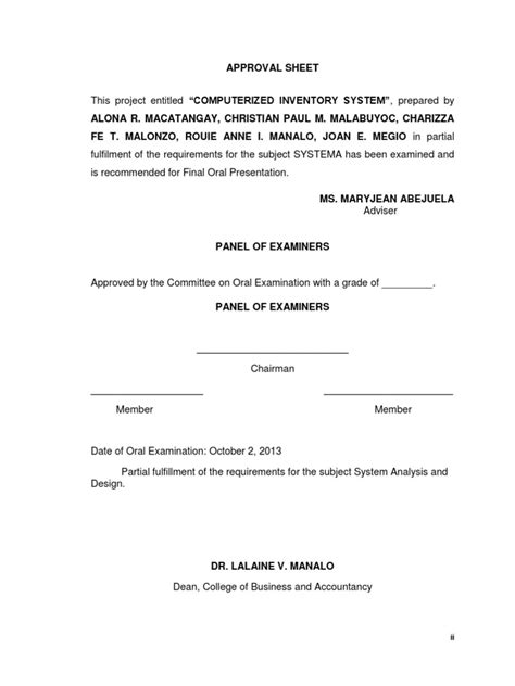 Check spelling or type a new query. Approval Sheet 1 | Inventory | Qualitative Research