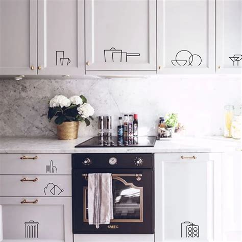 Kitchen Cabinet Decal Vinyl Stickers Kitchen Decoration Funny Diy