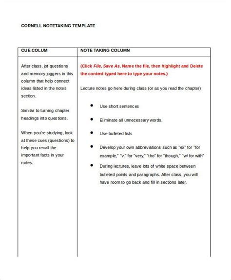 The effect of 'investigational product' on xyz levels in healthy controls. Cornell Notes Template - 9+ Free Word, PDF Documents Download | Free & Premium Templates
