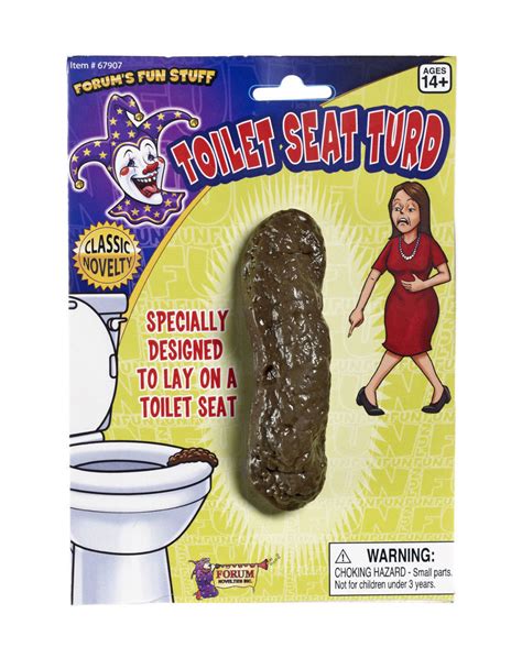 Fake Toilet Pooper Seat Turd Crap Poo Joke Prank Poop Gag Dog Human