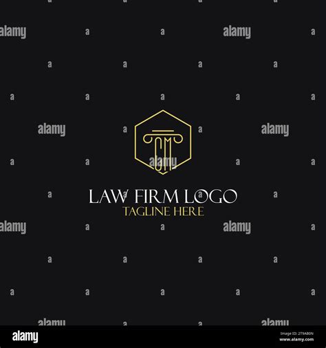 Cm Monogram Initials Design For Legal Lawyer Attorney And Law Firm