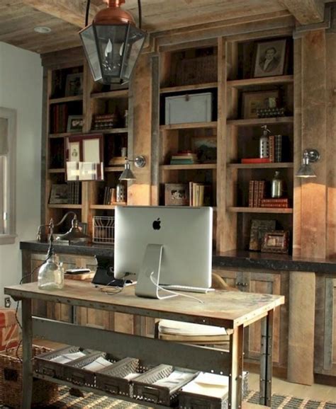 Home Office Space With Rustic Design Cozy Home Office Rustic Home
