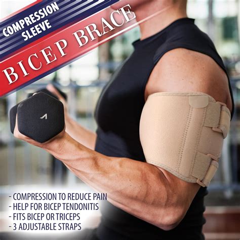 bicep tendonitis brace bicep compression sleeve for triceps and biceps muscle support upper arm