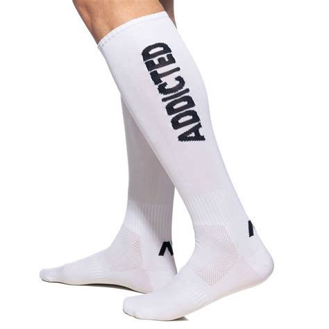 addicted fetish knee socks white black inderwear